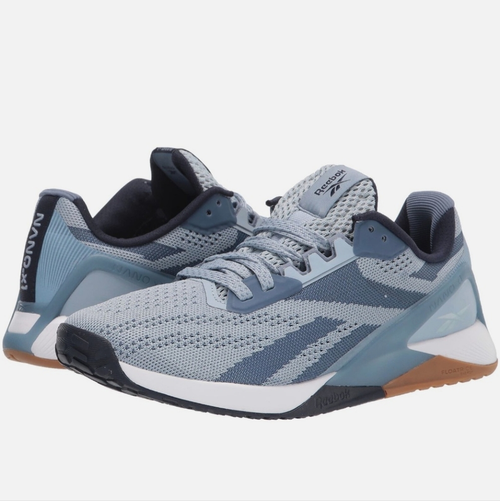 REEBOK Women's Nano XI Gum blue cross trainer size 9.5